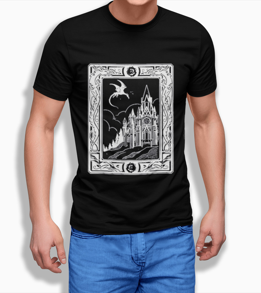 GeminiTay Castle Dragon Gothic Fantasy T-Shirt