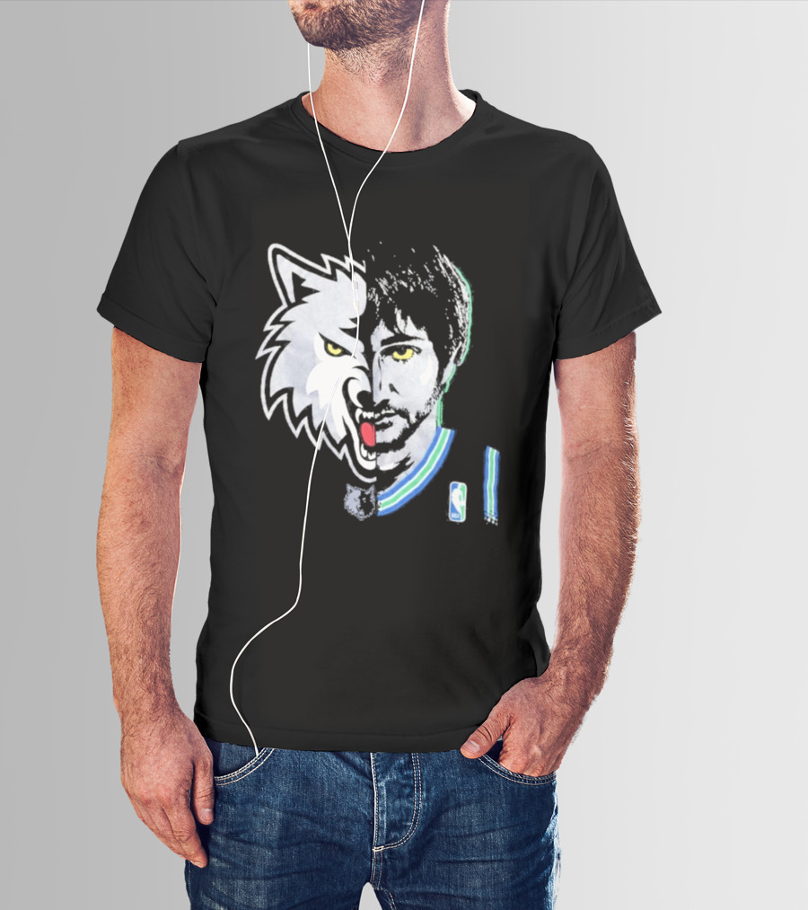 Majestic Ricky Rubio Minnesota Timberwolves NBA Game Face T-Shirt