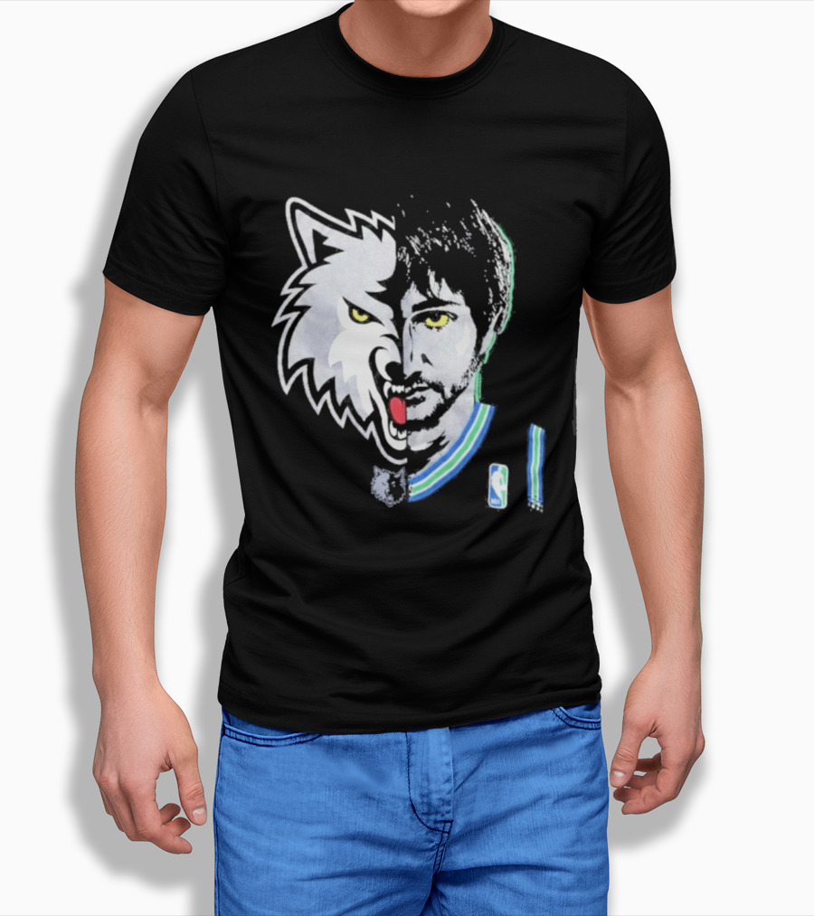 Majestic Ricky Rubio Minnesota Timberwolves NBA Game Face T-Shirt