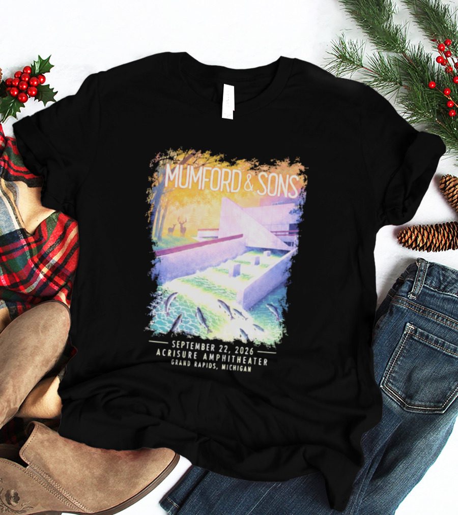 Mumford And Sons Acrisure Amphitheater September 22 2026 Grand Rapids MI Concert Event T-Shirt
