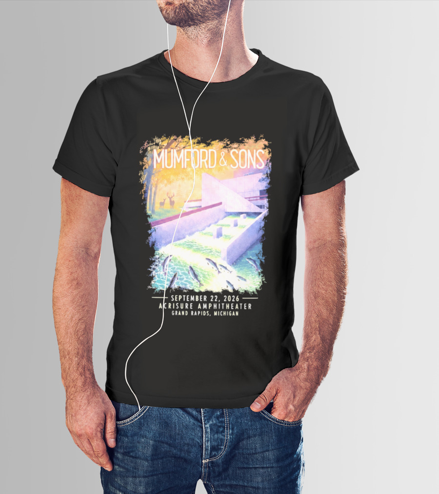 Mumford And Sons Acrisure Amphitheater September 22 2026 Grand Rapids MI Concert Event T-Shirt