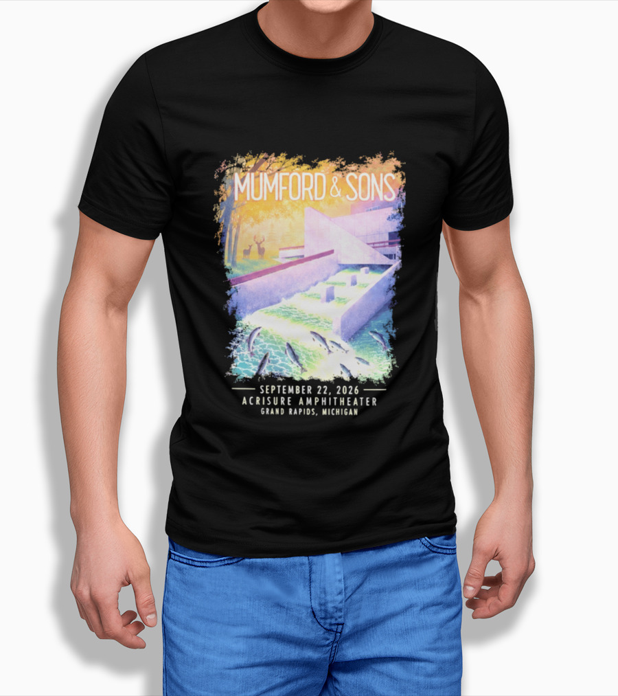Mumford And Sons Acrisure Amphitheater September 22 2026 Grand Rapids MI Concert Event T-Shirt