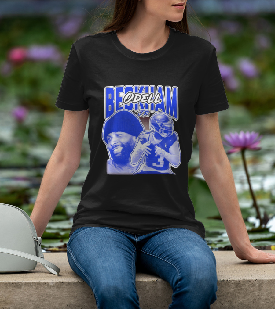 Odell Beckham Jr New York Giants Beckham JR Football Helmets Sports T-Shirt
