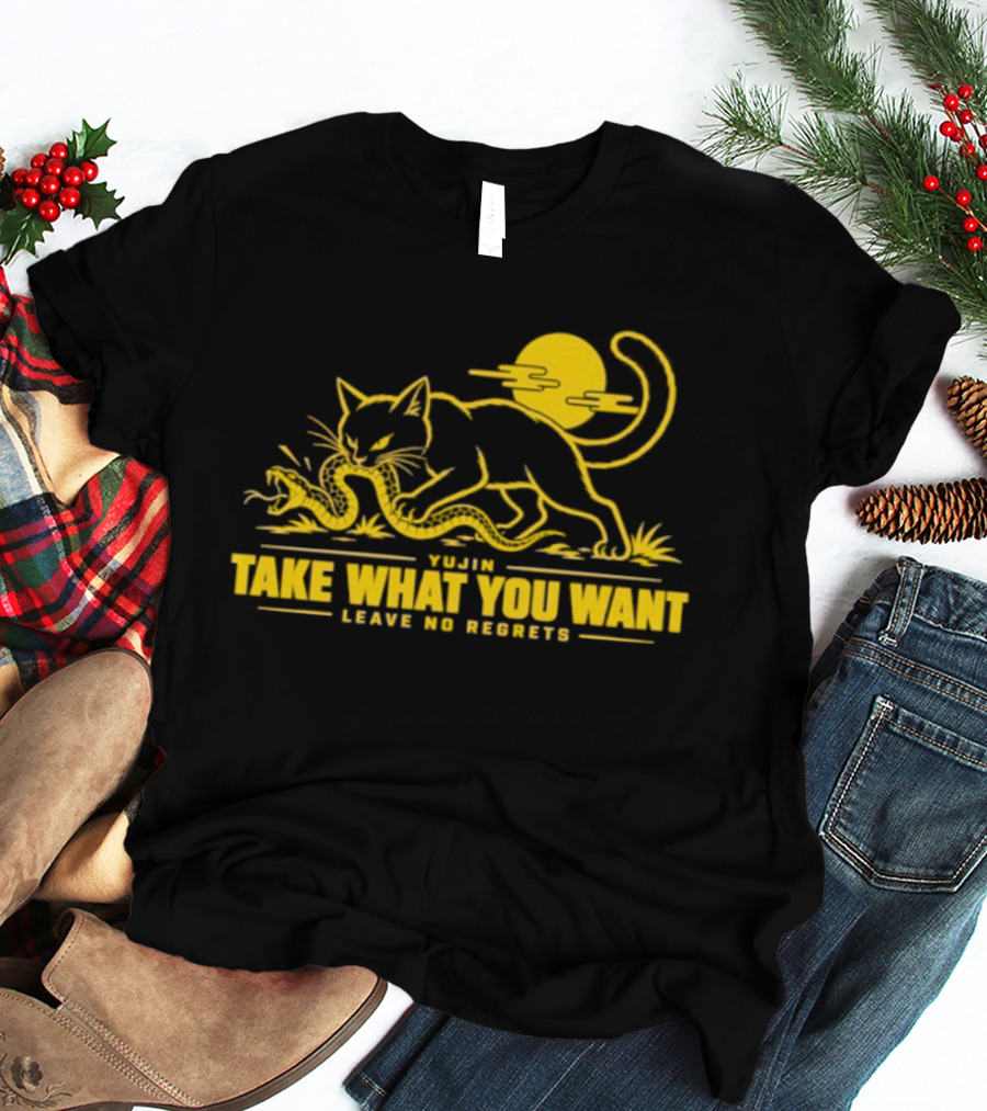 Yujin Take What You Want Leave No Regrets Cat And Snake Sun Scene T-Shirt