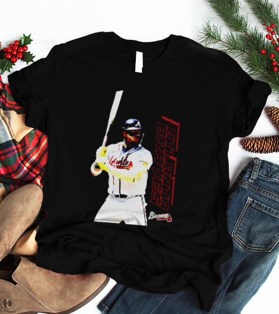 Ronald Acuña Jr Atlanta Braves Swing Action Baseball Player T-Shirt