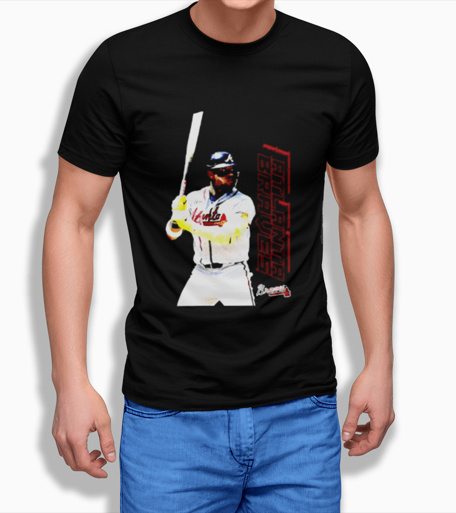 Ronald Acuña Jr Atlanta Braves Swing Action Baseball Player T-Shirt