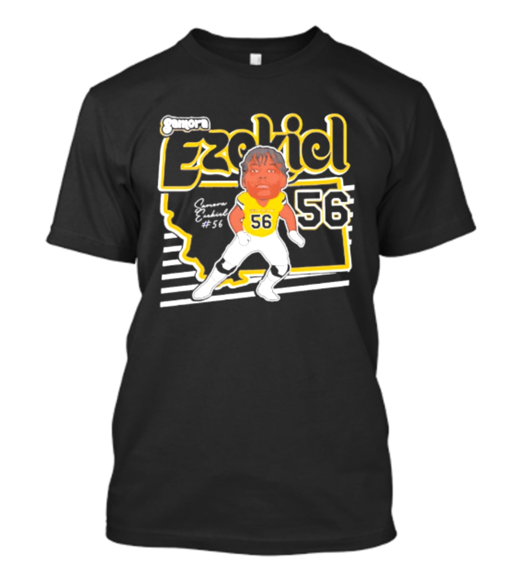 Ezekiel Montana State Bobcats Player 56 Samora 2026 Caricature T-Shirt