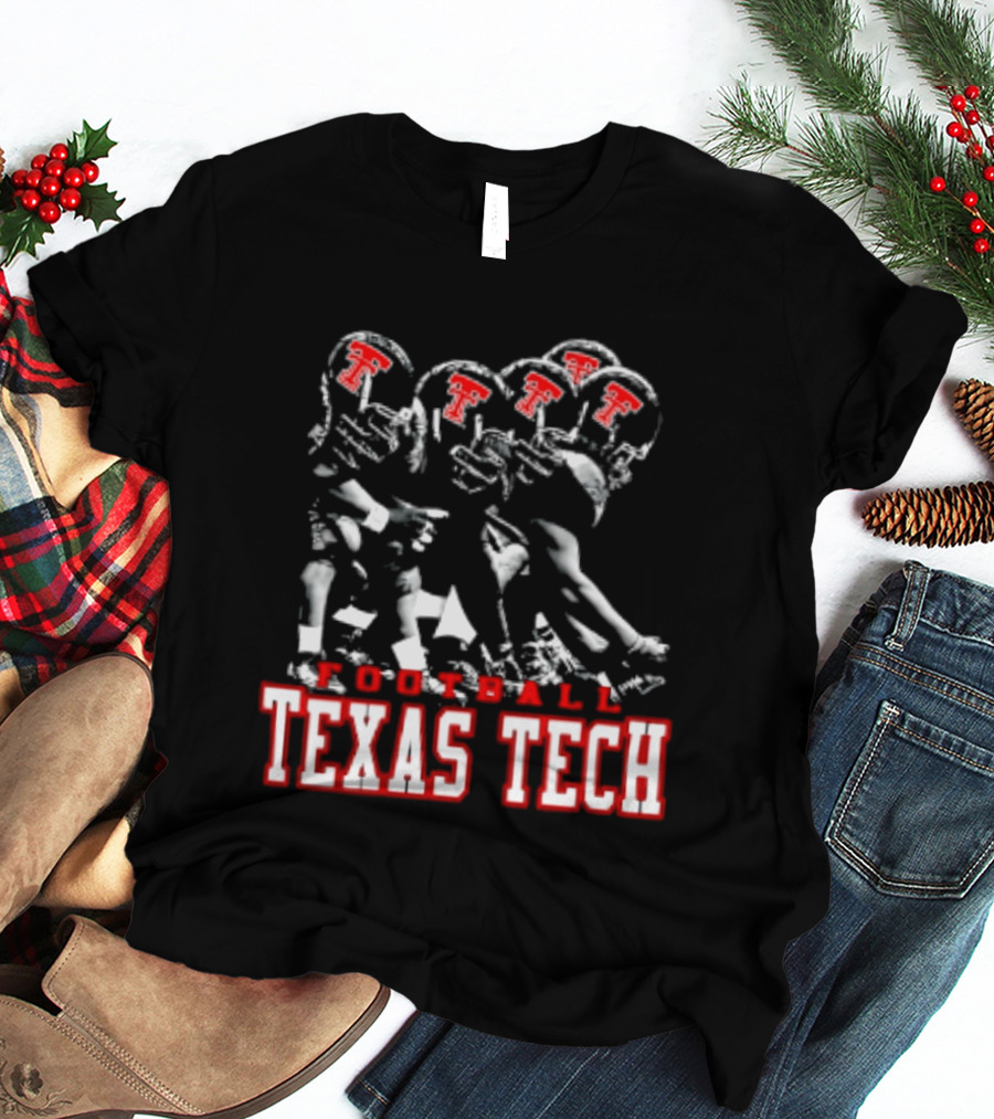 Texas Tech Red Raiders Football NCAA Team Helmets T-Shirt