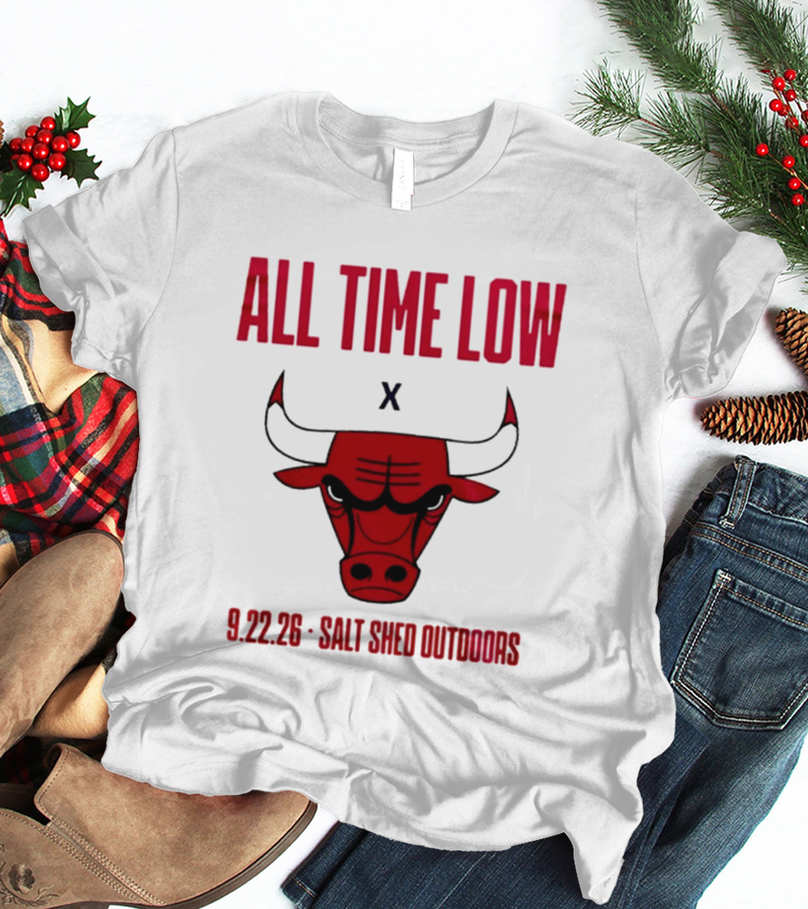 All Time Low Chicago Bulls Collaboration Salt Shed Outdoors 9.22.26 T-Shirt