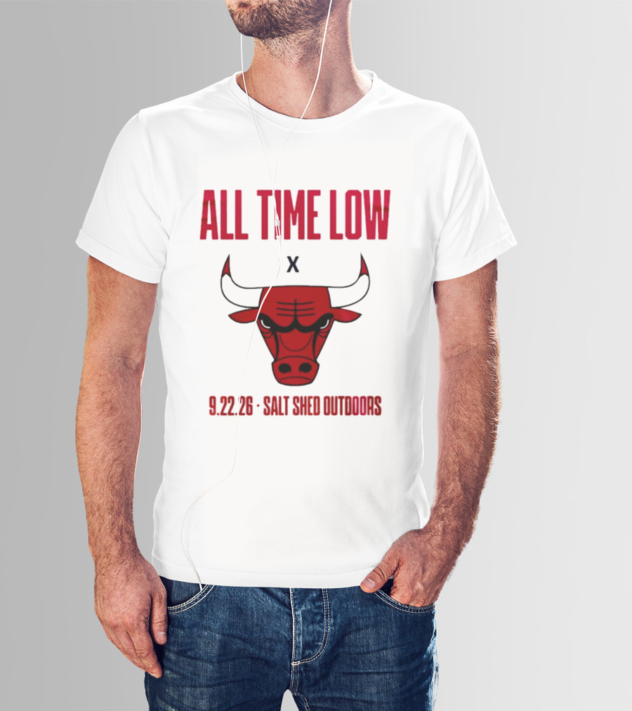 All Time Low Chicago Bulls Collaboration Salt Shed Outdoors 9.22.26 T-Shirt