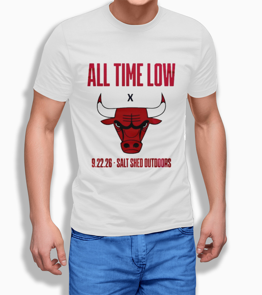 All Time Low Chicago Bulls Collaboration Salt Shed Outdoors 9.22.26 T-Shirt