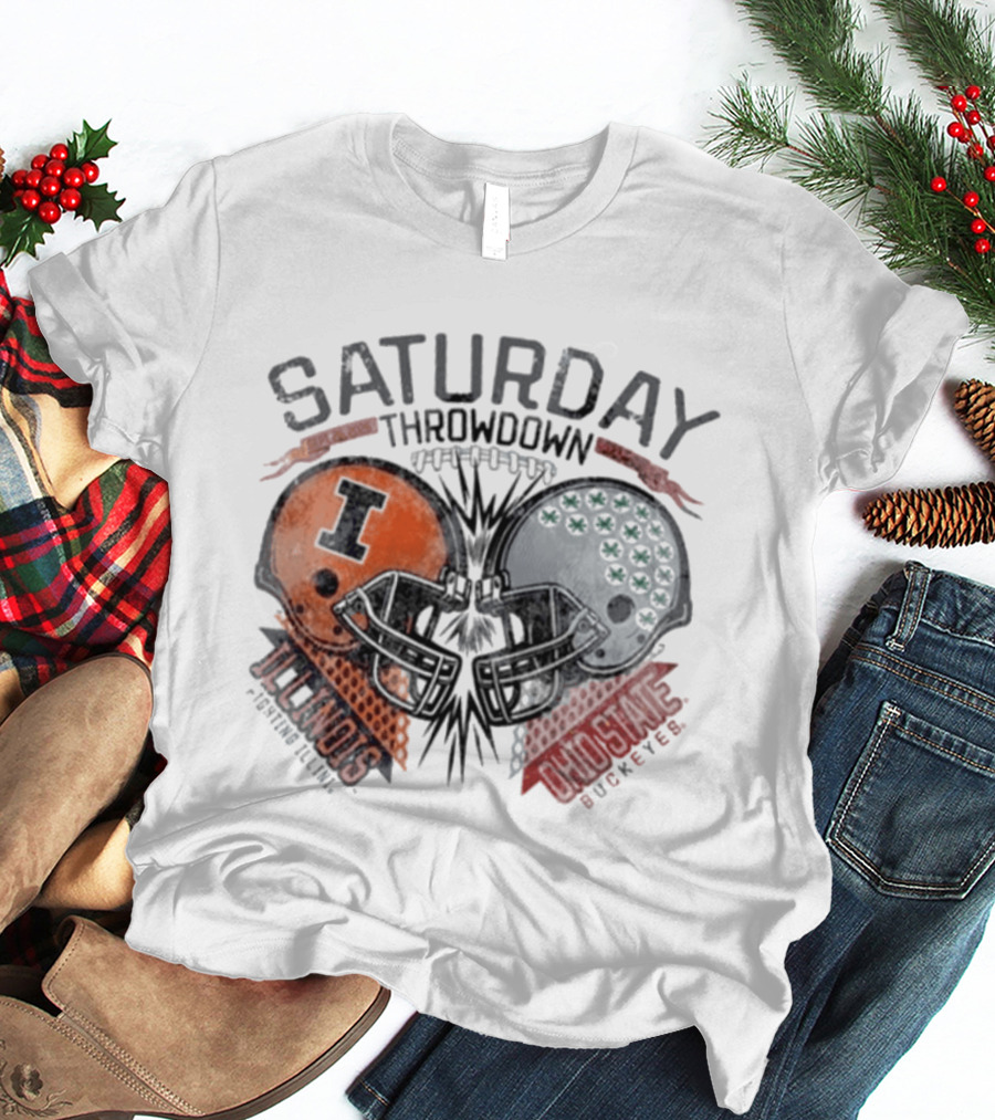 Ohio State Buckeyes Vs Illinois Fighting Illini Football Throwdown September 26 2026 Saturday T-Shirt
