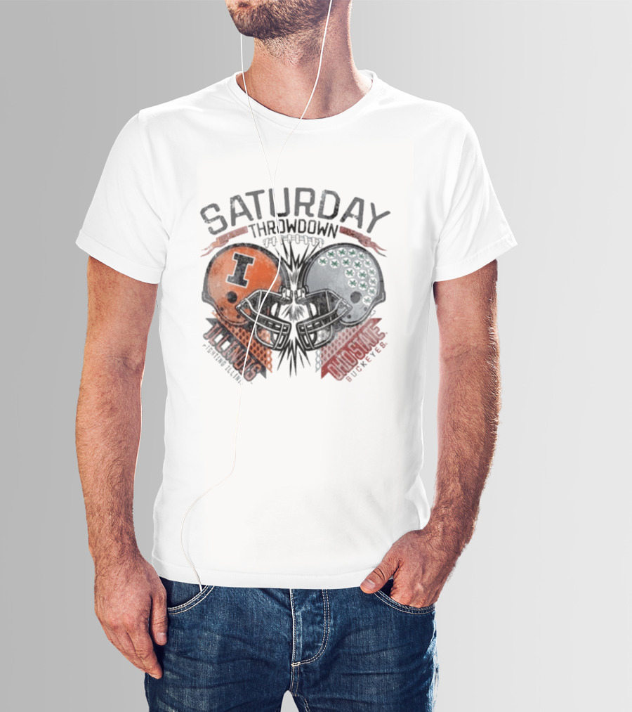 Ohio State Buckeyes Vs Illinois Fighting Illini Football Throwdown September 26 2026 Saturday T-Shirt
