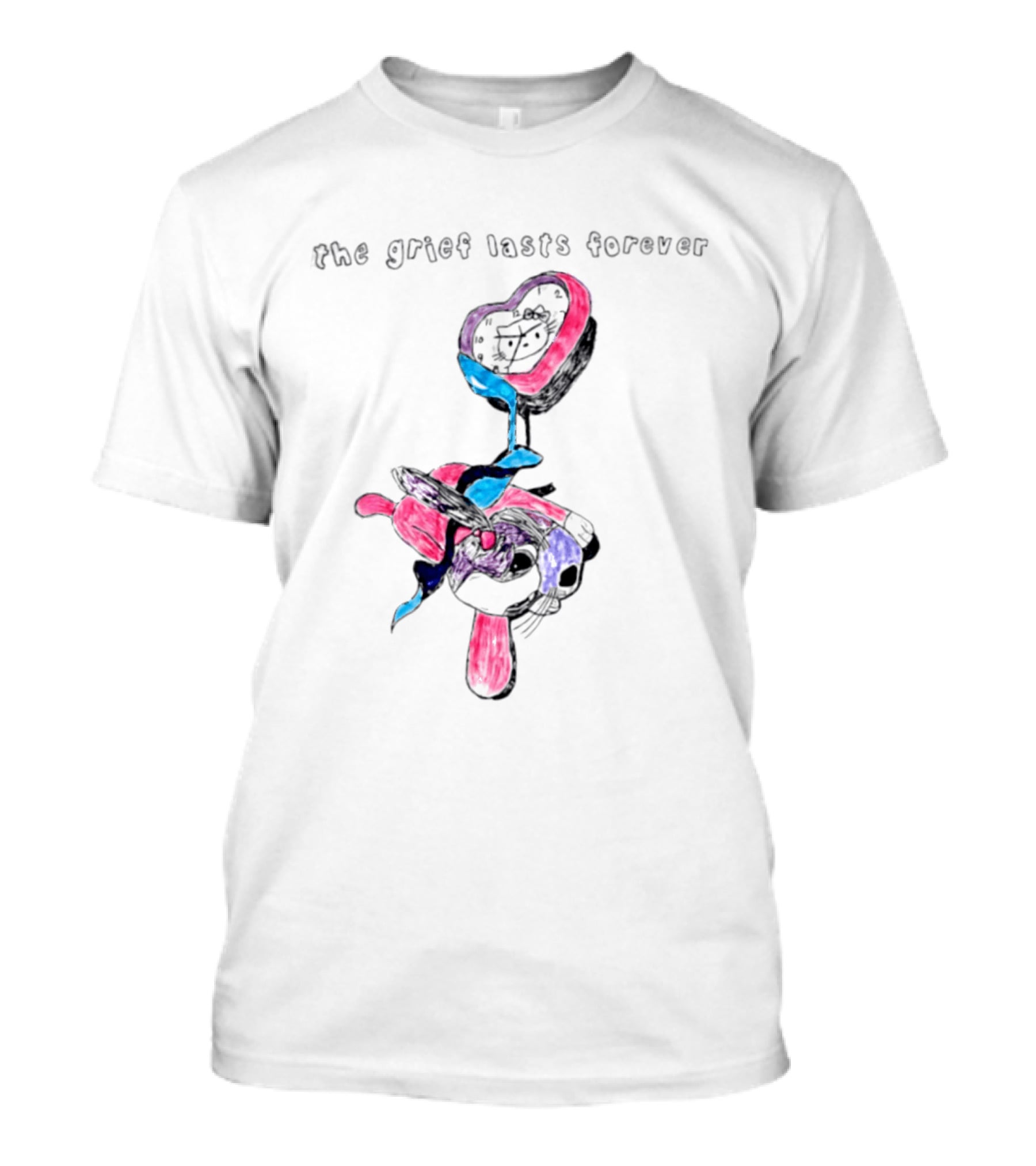 The Grief Lasts Forever Heart Bunny T-Shirt