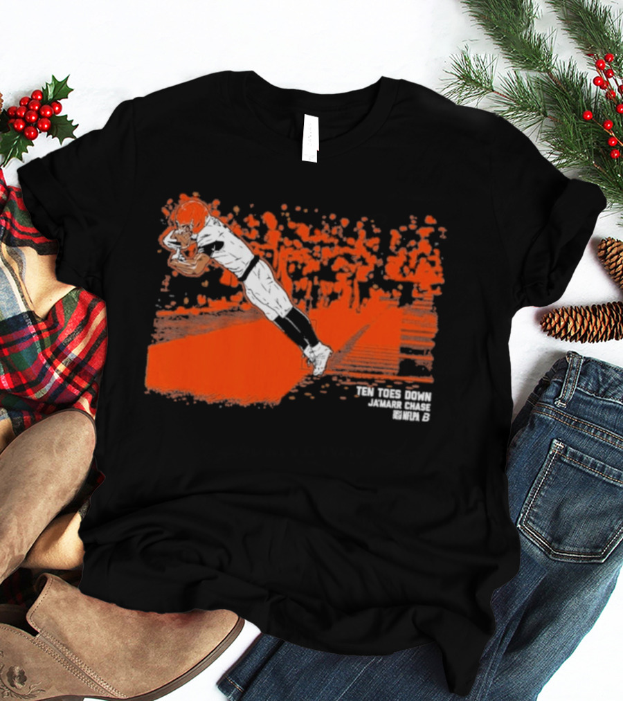 Ja'Marr Chase Ten Toes Down Touchdown Catch T-Shirt