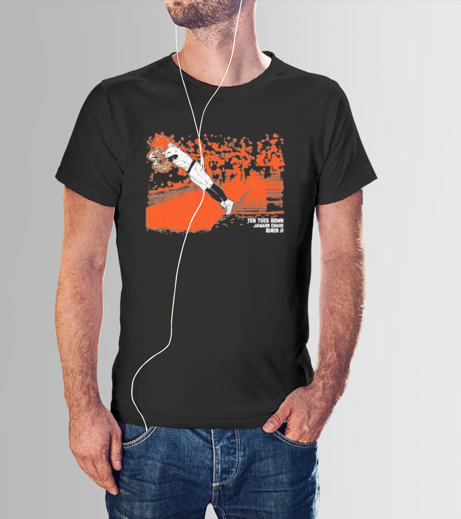 Ja'Marr Chase Ten Toes Down Touchdown Catch T-Shirt