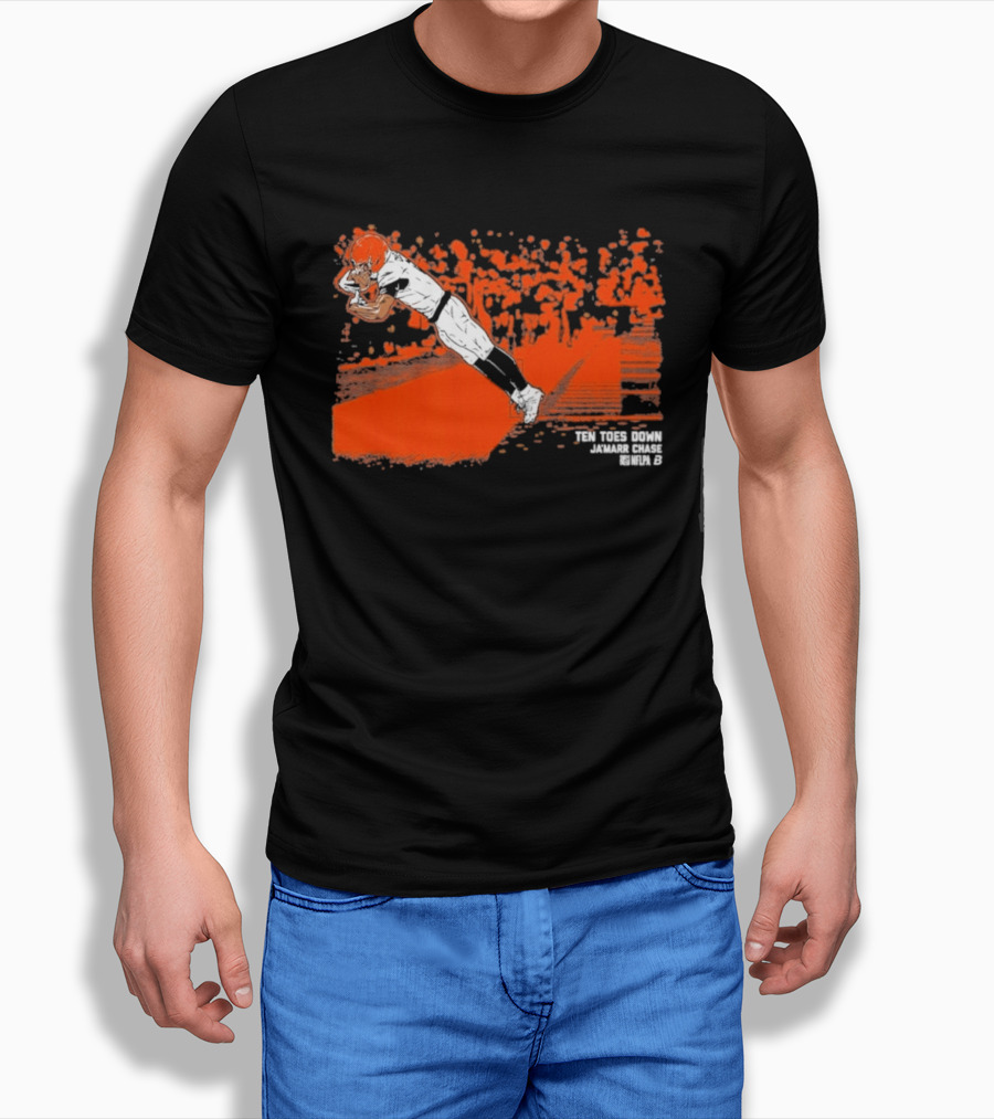 Ja'Marr Chase Ten Toes Down Touchdown Catch T-Shirt