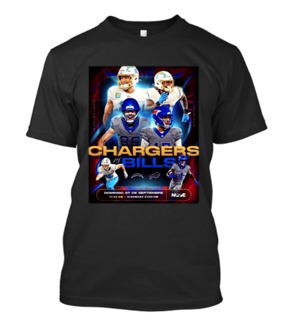 Los Angeles Chargers Vs Buffalo Bills Domingo 27 De Septiembre Highmark Stadium T-Shirt