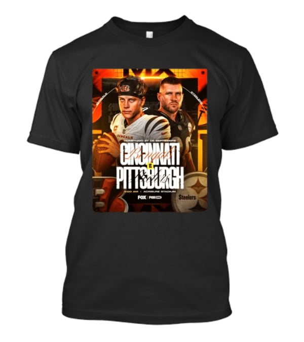 Cincinnati Bengals Vs Pittsburgh Steelers Domingo 27 De Septiembre Acrisure Stadium Fox Sports T-Shirt