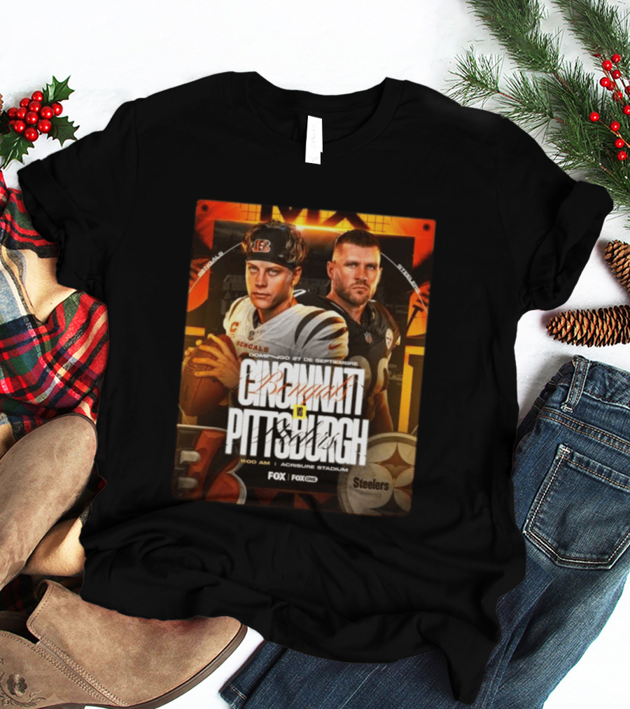 Cincinnati Bengals Vs Pittsburgh Steelers Domingo 27 De Septiembre Acrisure Stadium Fox Sports T-Shirt