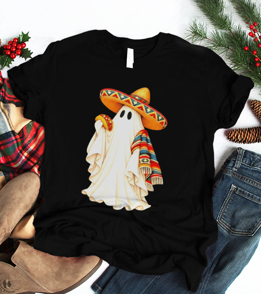Me Ghosta Tacos Halloween Sombrero Ghost 2026 T-Shirt