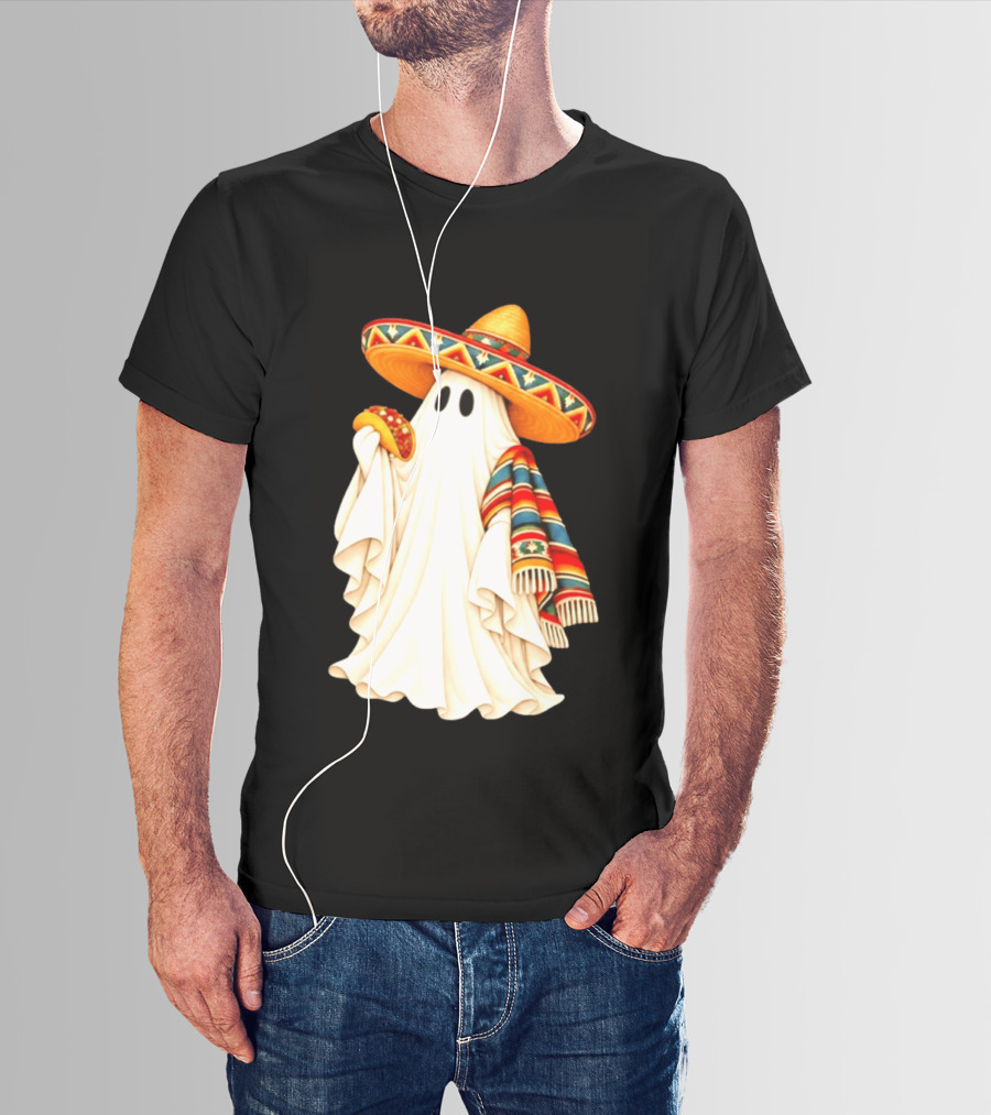 Me Ghosta Tacos Halloween Sombrero Ghost 2026 T-Shirt