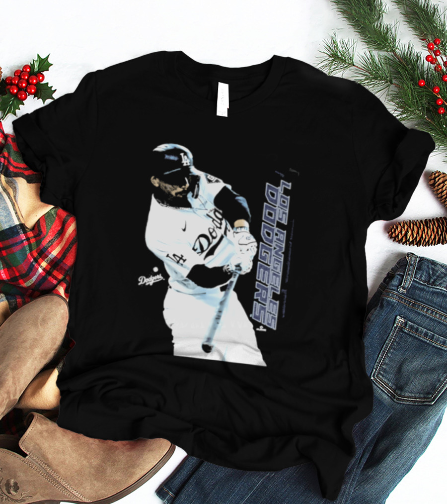 Mookie Betts Los Angeles Dodgers MLB Swing Action T-Shirt