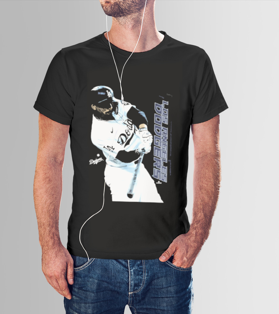 Mookie Betts Los Angeles Dodgers MLB Swing Action T-Shirt