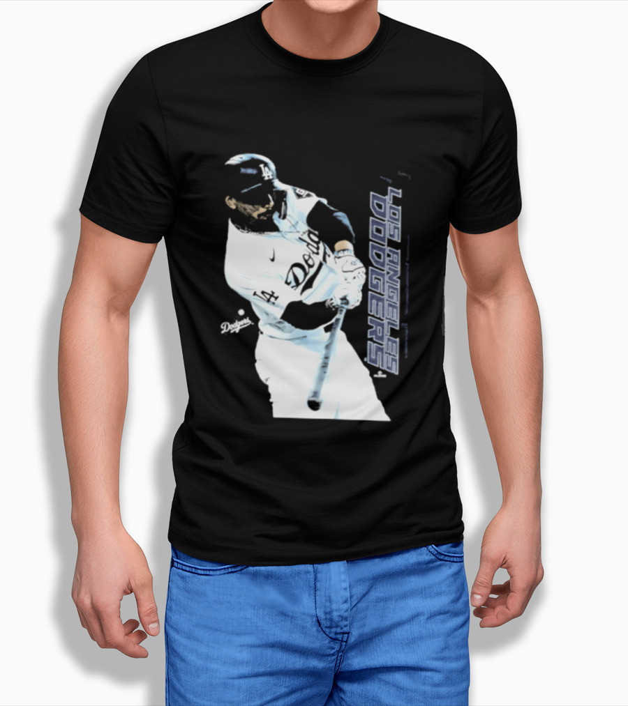Mookie Betts Los Angeles Dodgers MLB Swing Action T-Shirt