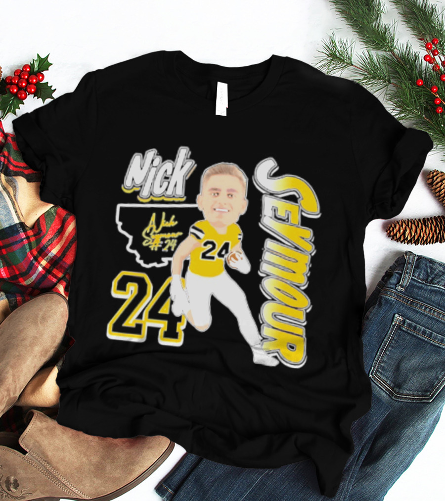 Nick Seymour Montana State Bobcats 2026 Player 24 Caricature T-Shirt