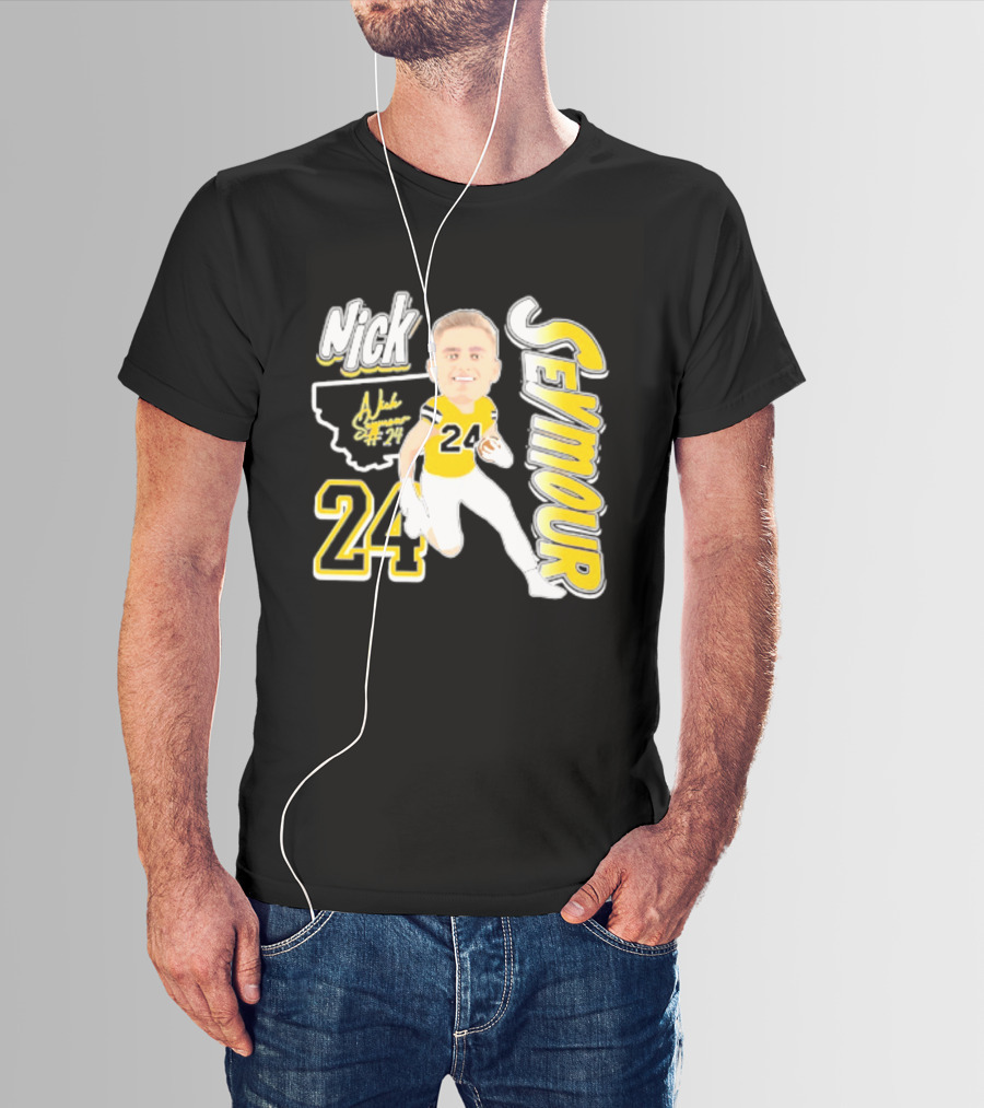 Nick Seymour Montana State Bobcats 2026 Player 24 Caricature T-Shirt