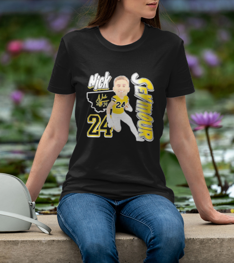 Nick Seymour Montana State Bobcats 2026 Player 24 Caricature T-Shirt