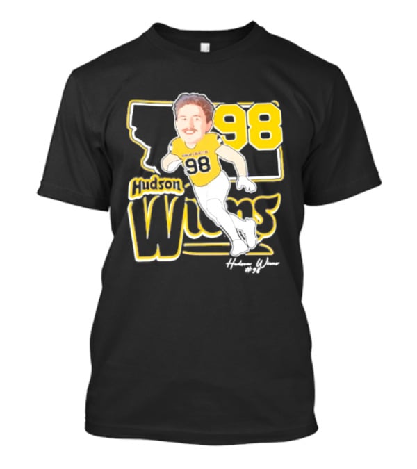Hudson Wiens 98 Montana State Bobcats Player Caricature T-Shirt