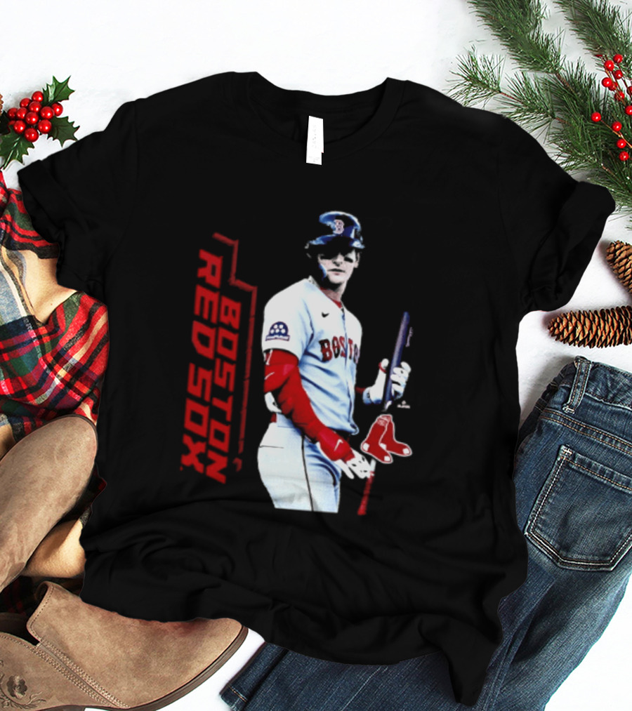 Roman Anthony Boston Red Sox MLB Player Swing Action T-Shirt