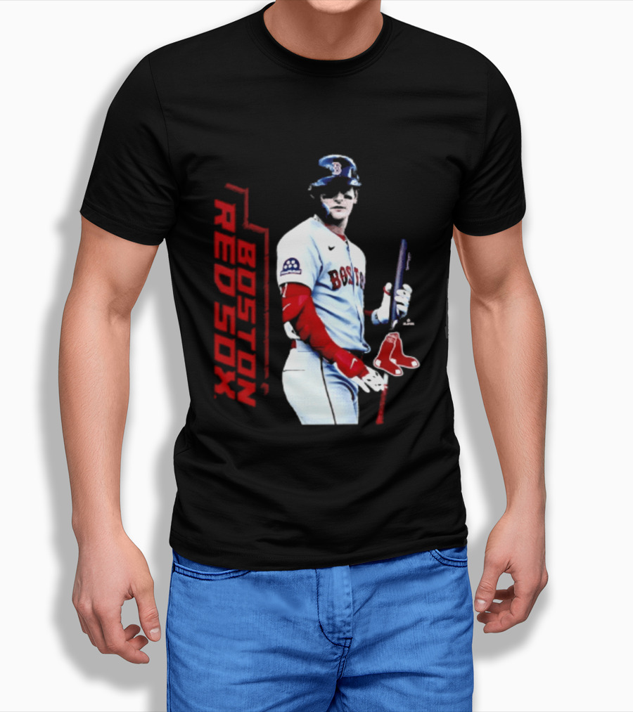 Roman Anthony Boston Red Sox MLB Player Swing Action T-Shirt