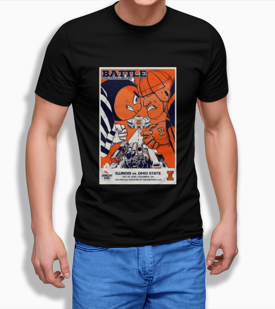 Battle For The Illibuck Illinois Vs. Ohio State Football 09.26.2026 Columbus OH Gameday Spirit T-Shirt