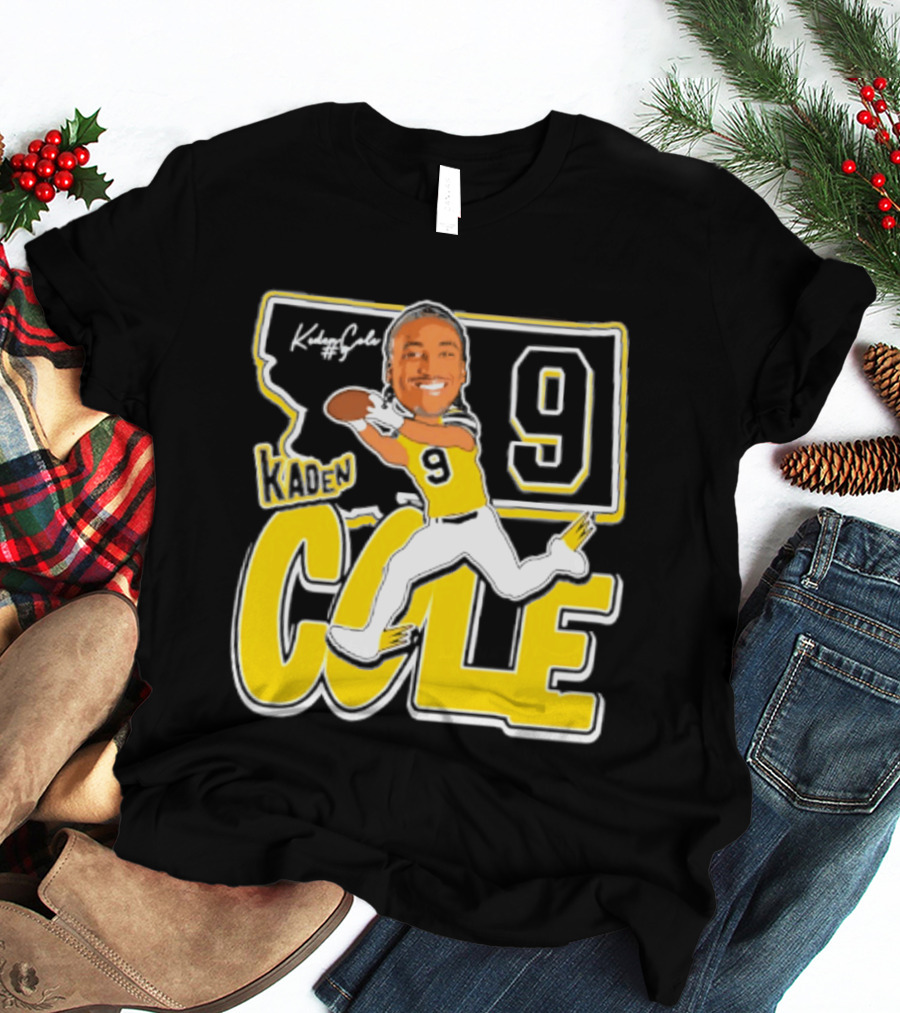 Kaden Cole Montana State Bobcats Player 2026 Caricature Number 9 T-Shirt