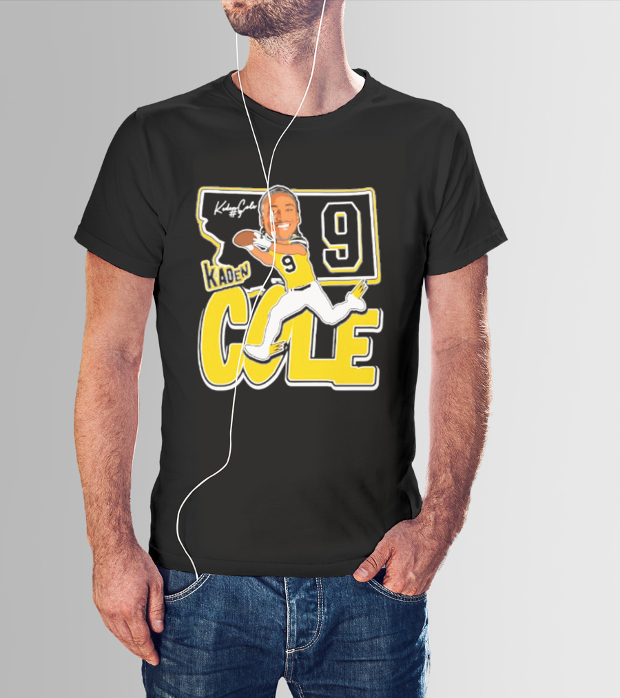 Kaden Cole Montana State Bobcats Player 2026 Caricature Number 9 T-Shirt