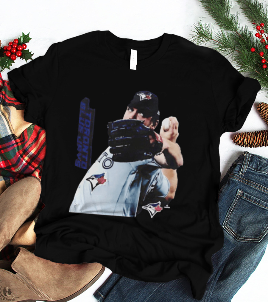 Trey Yesavage Toronto Blue Jays MLB Player Pitching Action T-Shirt