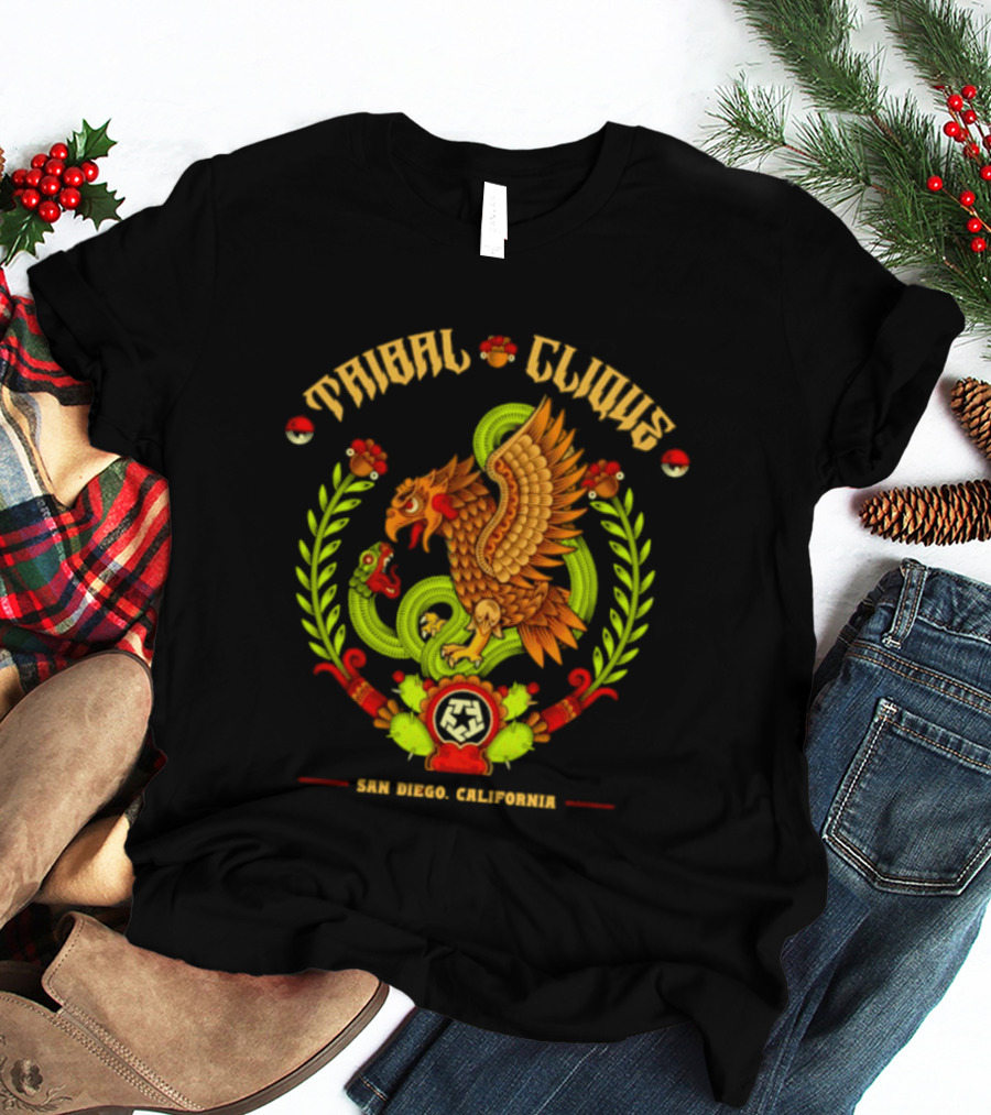 Tribal Clique Aztec Eagle And Serpent San Diego California T-Shirt