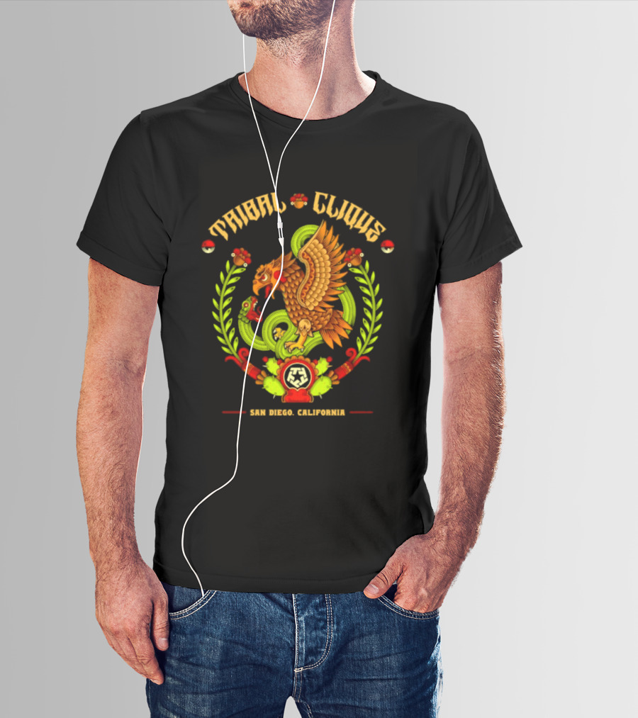 Tribal Clique Aztec Eagle And Serpent San Diego California T-Shirt
