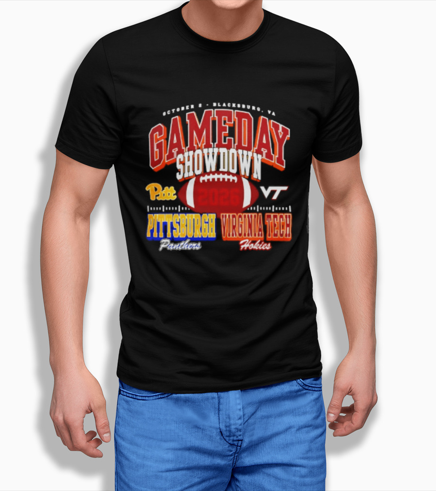 Pittsburgh Panthers Vs Virginia Tech Hokies Gameday Showdown October 3 Blacksburg 2026 T-Shirt
