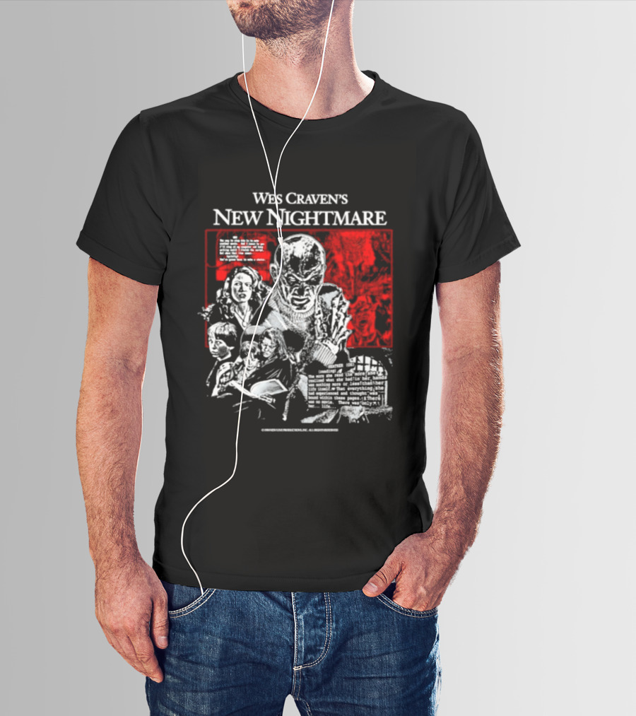 Wes Craven's New Nightmare Freddy Krueger Iconic Horror Movie T-Shirt