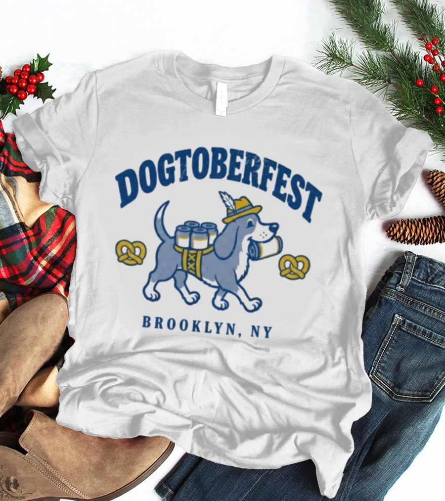 Dogtoberfest Brooklyn NY Pretzel Dog With Beer Kegs 2026 Cyclones T-Shirt
