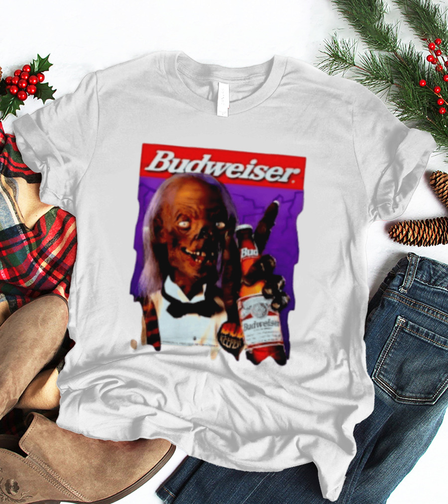 Budweiser Bud Keeper Zombie Halloween Beer Bottle Advertisement T-Shirt