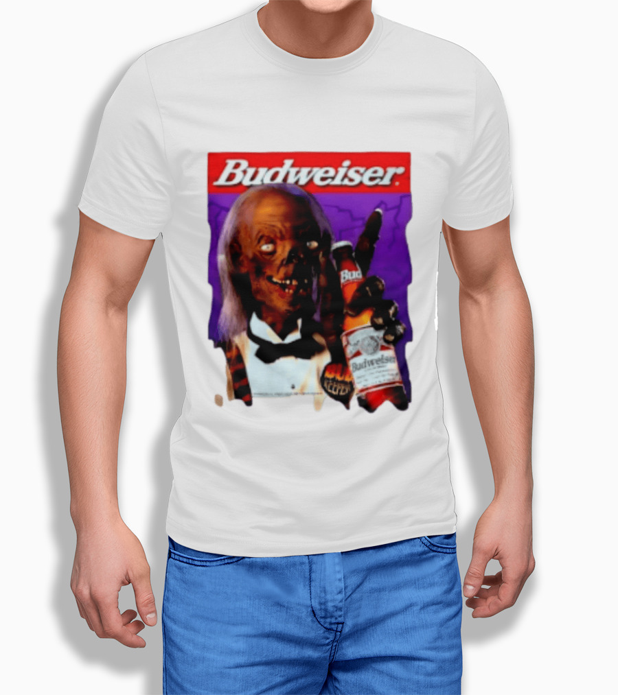 Budweiser Bud Keeper Zombie Halloween Beer Bottle Advertisement T-Shirt