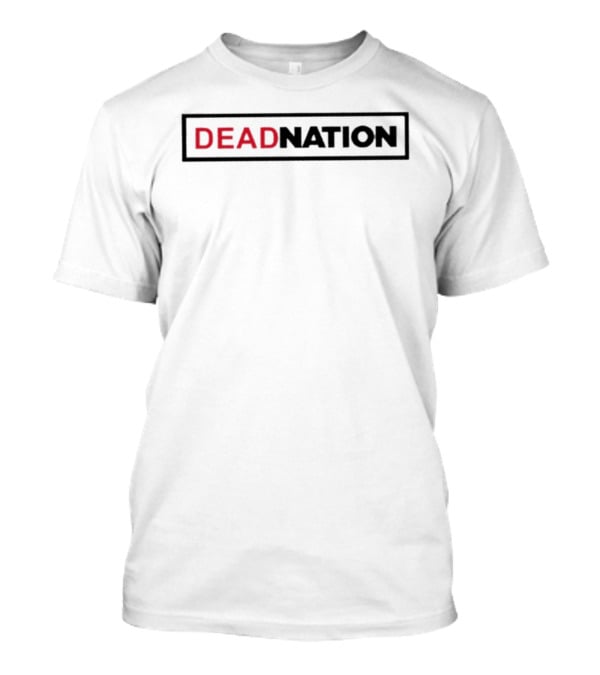 DEAD NATION Red And Black Text Block T-Shirt