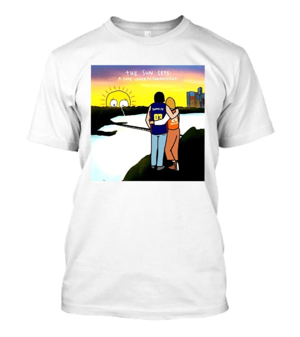 The Sun Sets A Love Letter To Connecticut Basketball Couple Sunrise Sunset T-Shirt