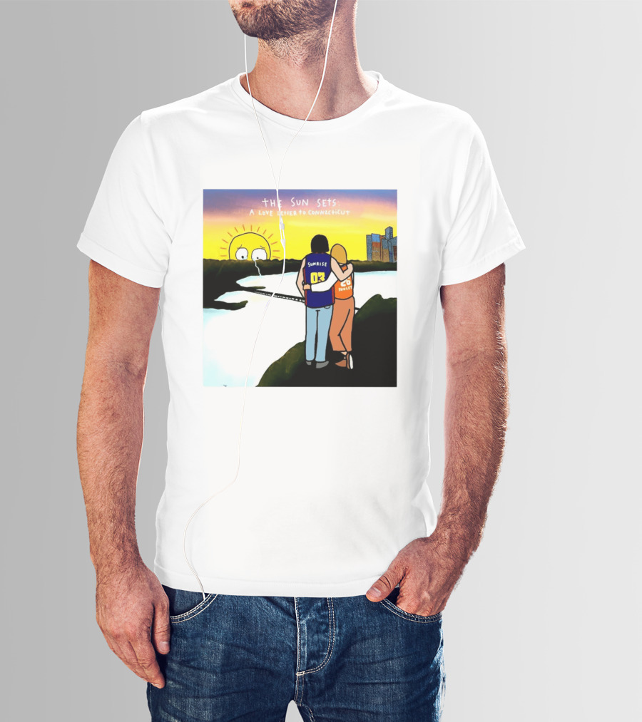 The Sun Sets A Love Letter To Connecticut Basketball Couple Sunrise Sunset T-Shirt