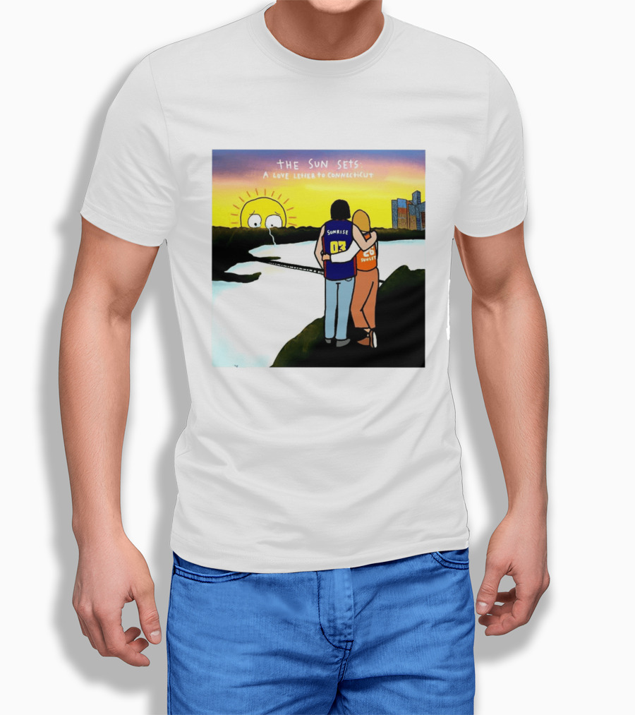 The Sun Sets A Love Letter To Connecticut Basketball Couple Sunrise Sunset T-Shirt